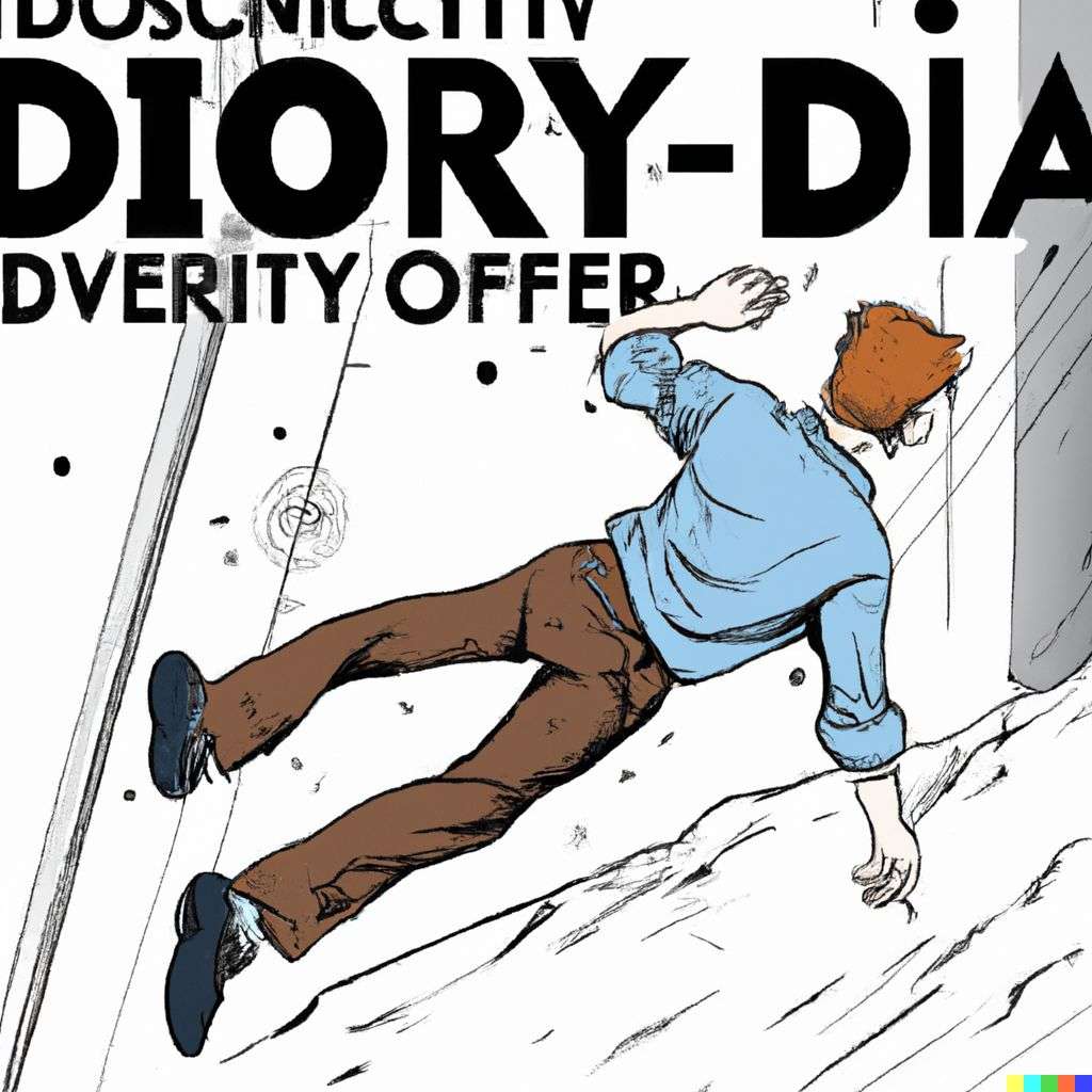 the discovery of gravity, comic book illustration, realism style